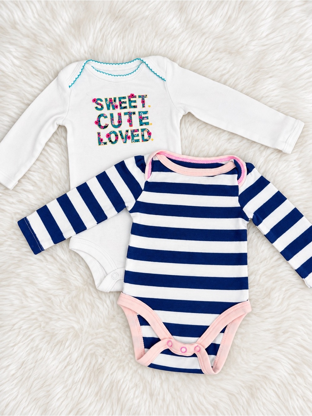 Baby Girl 2-Piece Long-Sleeve Bodysuit Set